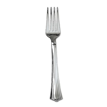 Wna 7" Plastic Disposable Fork, Silver, Heavy Weight, Pk600 WNA 610155